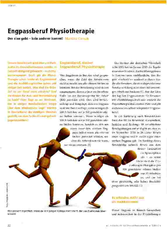 Vorschauseite 1: Engpassberuf Physiotherapie