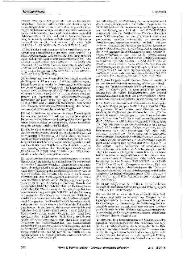 Vorschauseite 3: Eingruppierung - Arbeitsvorgang - Entgelt-gruppe S 14 Anhang zu Anl. TVöD-VTVöD/VKA-V Anl. C Anh. Entgeltgruppe S 14; BAT §22