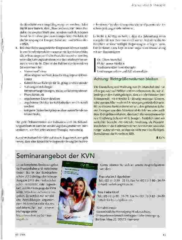 Vorschauseite 2: Therapie der Mangelernährung