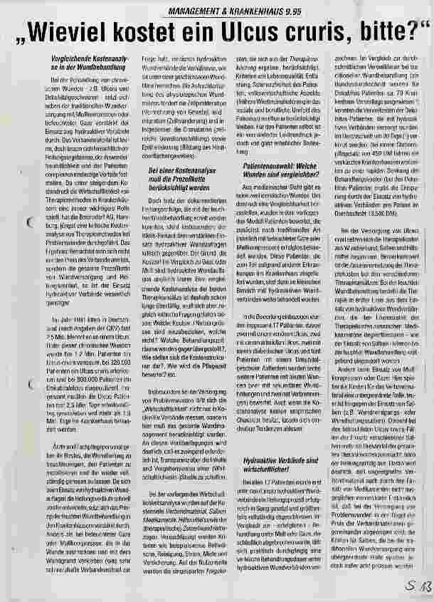 Vorschauseite 1: Wieviel kostet ein Ulcus cruris, bitte?