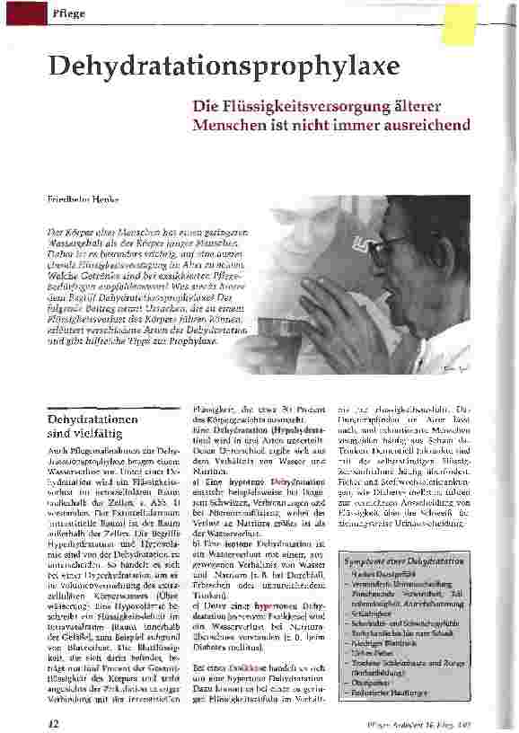 Vorschauseite 1: Dehydratationsprophylaxe