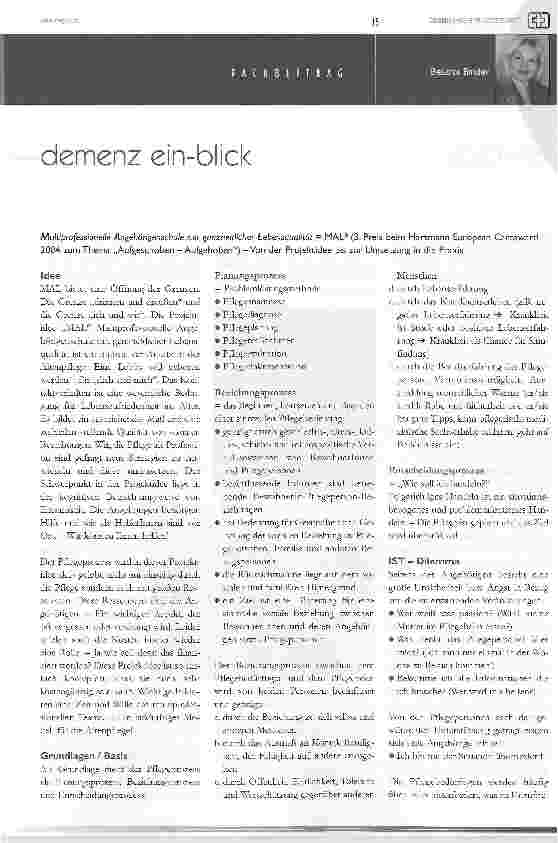 Vorschauseite 1: demenz ein-blick