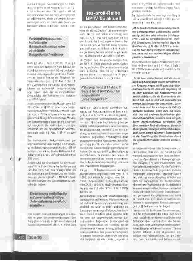 Vorschauseite 3: Der richtige Einstieg - Strategie für die Budgetverhandlungen 1996 Ziel: Noch in diesem Jahr Klarheit über Pflegesätze 1996