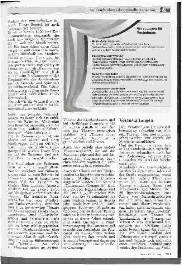 Vorschauseite 3: Das Krankenhaus als Gesundheitszentrum Praktische Erfahrungen im Evangelischen Krankenhaus zu Mühlheim