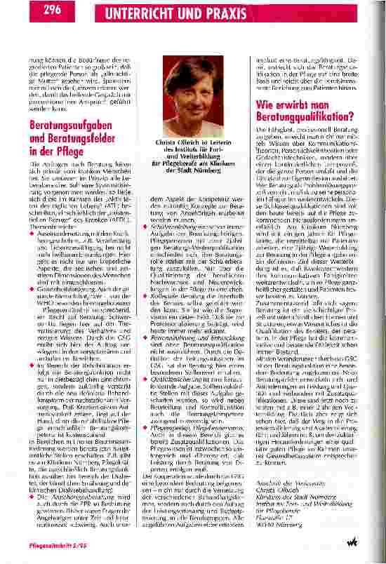 Vorschauseite 2: Eine neue Herausforderung in den Pflegeberufen
