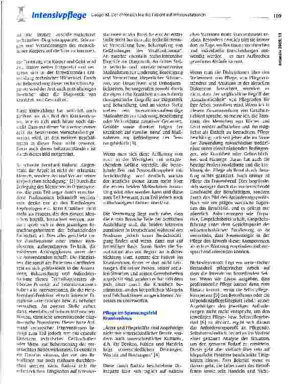 Vorschauseite 2: Der chronisch kranke Patient auf IntensivstationenAnforderungen zur Versorgung von Patienten auf Intensivstationen unter dem Aspekt des Wandels von akuter zu chronischer Erkrankung
