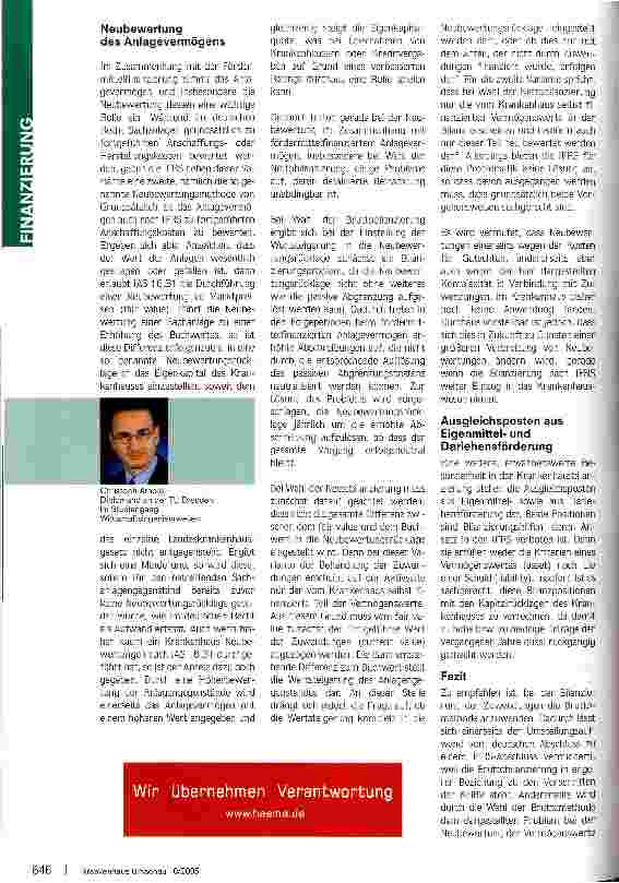 Vorschauseite 3: Bilanzierung rechtzeitig umstellen.Anwendung der International Financial Reporting Standards (IFRS) im Krankenhaus