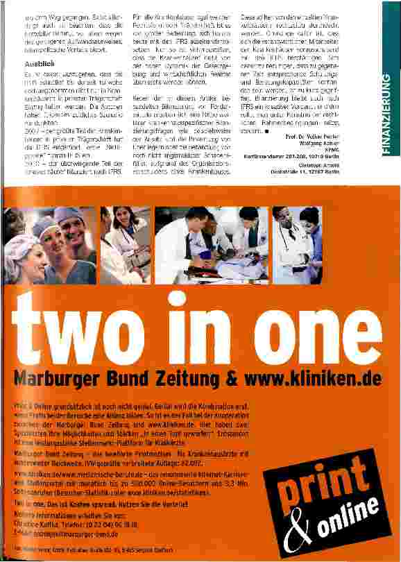 Vorschauseite 4: Bilanzierung rechtzeitig umstellen.Anwendung der International Financial Reporting Standards (IFRS) im Krankenhaus