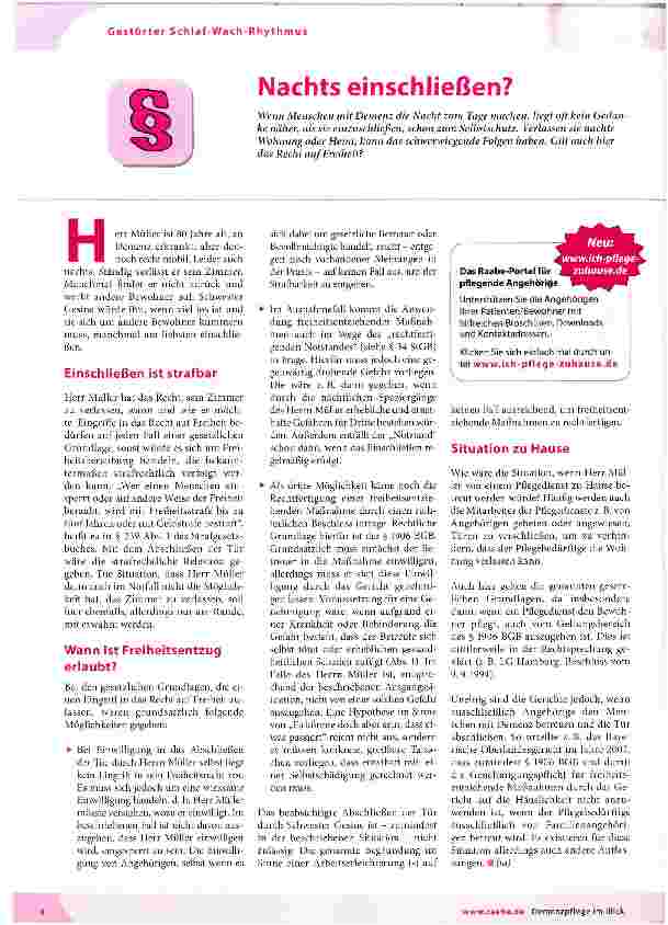 Vorschauseite 1: Nachts einschließen?