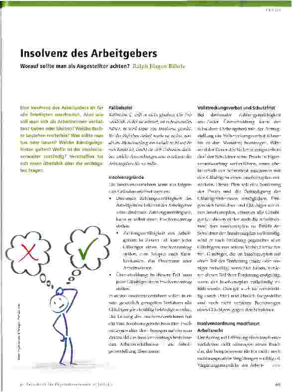 Vorschauseite 1: Insolvenz des Arbeitgebers