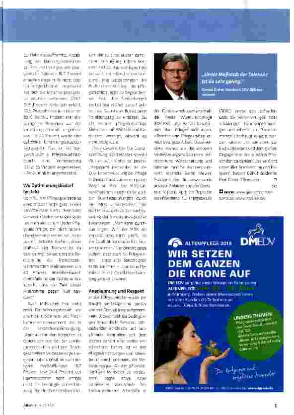 Vorschauseite 2: Die Pflege - besser als ihr Ruf!