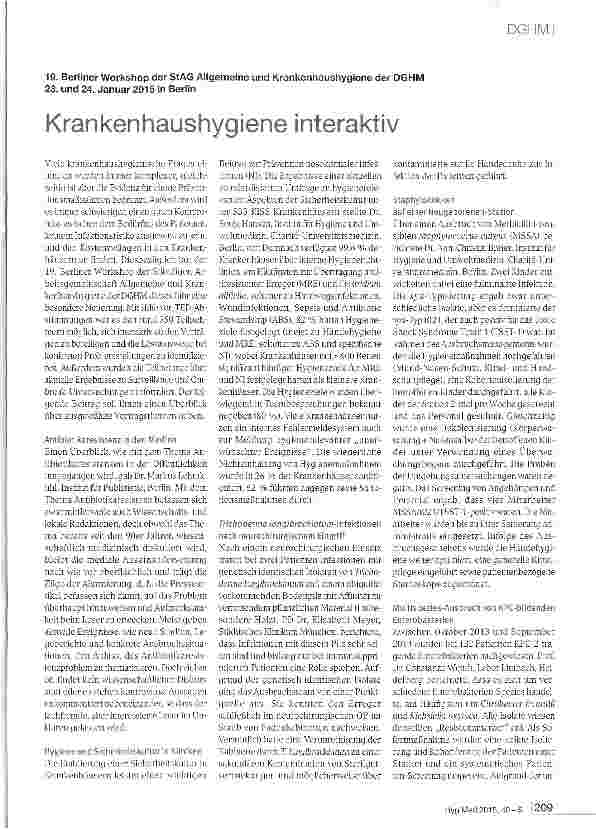 Vorschauseite 1: Krankenhaushygiene interaktiv