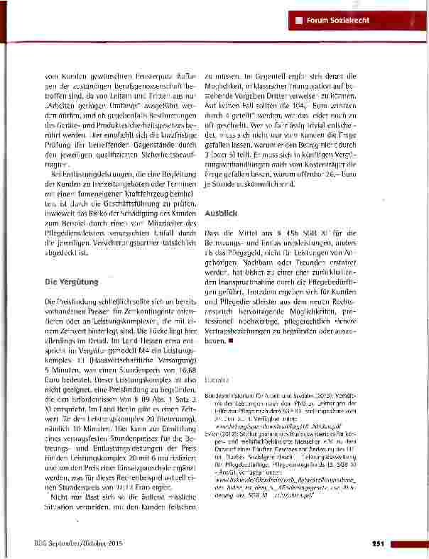 Vorschauseite 4: Zusätzliche Betreuungsund Entlastungsleistungen -Chance und Risiko