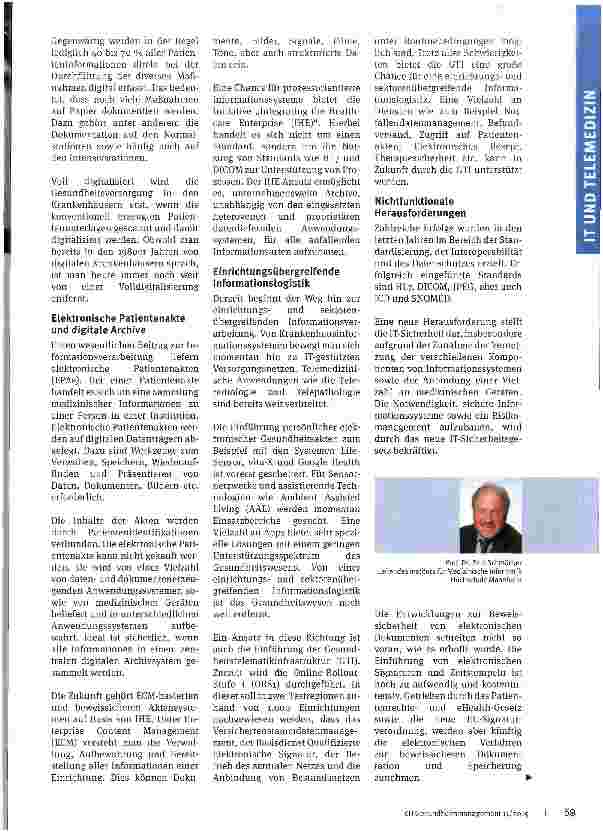 Vorschauseite 2: Medizinische Informatik als Motor der Informations Verarbeitung