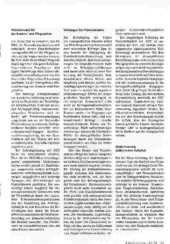 Vorschauseite 3: Die Zukunft der sozialen Sicherungssysteme