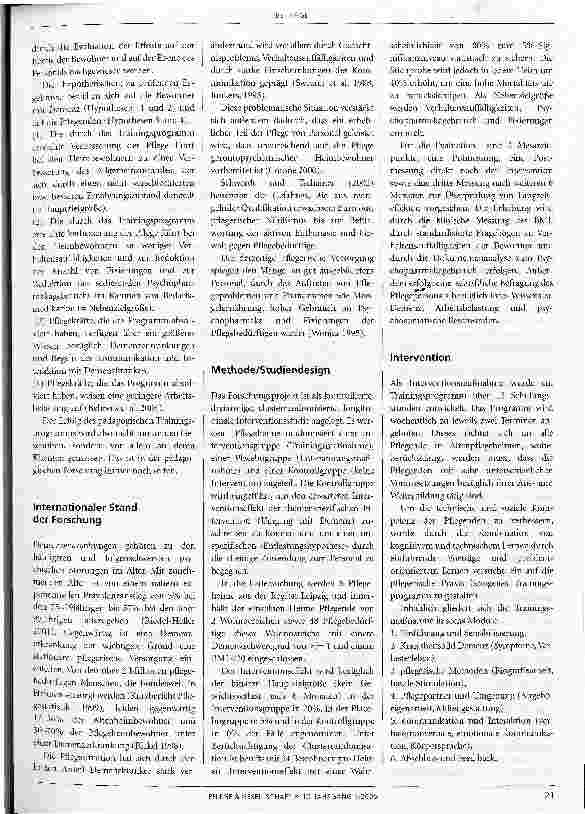 Vorschauseite 2: Entwicklung und Evaluation eines Trainingsprogramms für das Pflegepersonal in Altenpflegeheimen zum Umgang mit Demenzkranken