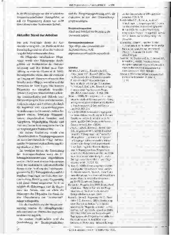 Vorschauseite 3: Entwicklung und Evaluation eines Trainingsprogramms für das Pflegepersonal in Altenpflegeheimen zum Umgang mit Demenzkranken