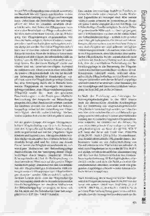 Vorschauseite 5: Kostenübernahme für Maßnahmen der medizinischen Behandlungspflege- Medikamentengabe
