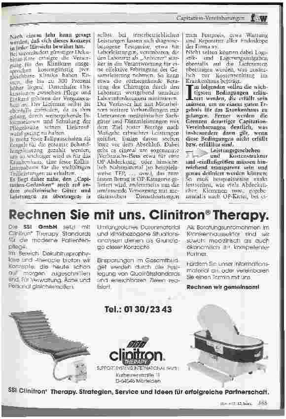 Vorschauseite 2: Capitation-Vereinbarungen Ein effizienter Weg zur Kostensenkung im Krankenhaus durch Veränderung der Interessen der Anbieter von medizinischen Sachgütern und Dienstleistungen