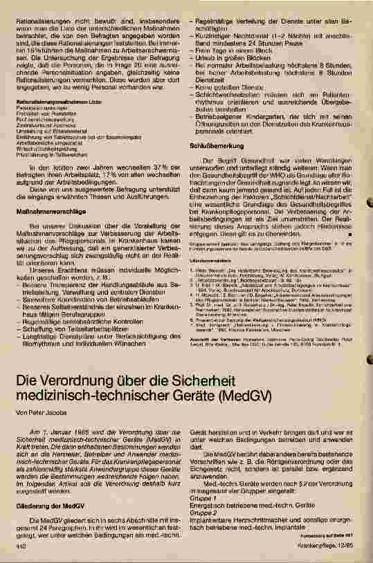 Vorschauseite 1: Die Verordnung über die Sicherheit medizinisch-technischer Geräte (Med GV)