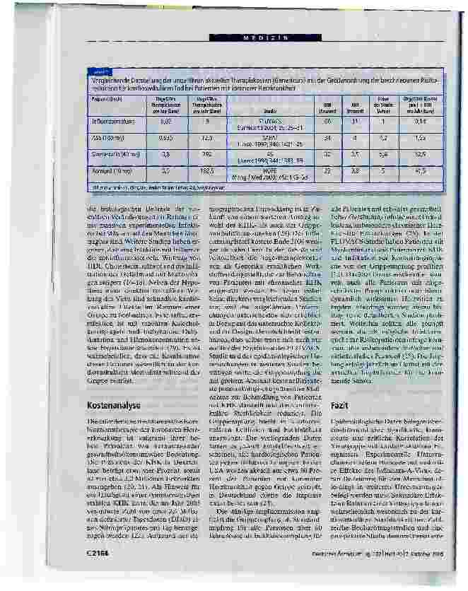 Vorschauseite 3: Die Grippeimpfung - eine kosteneffiziente Prophylaxe der koronaren Herzkrankheit