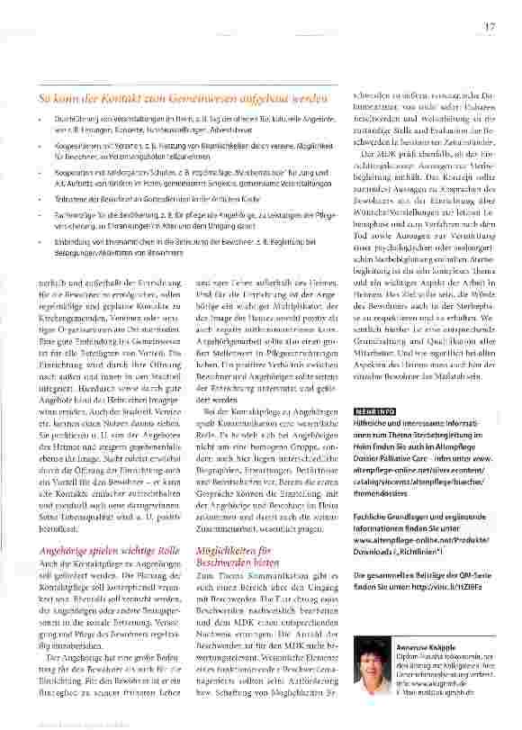 Vorschauseite 2: Bewohner sozial integrieren