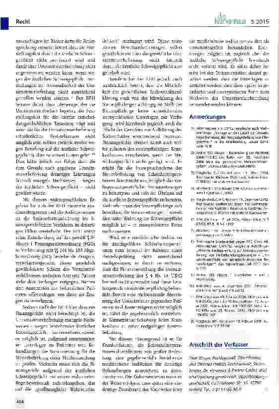 Vorschauseite 3: Umsatzsteuerbefreiung der Personalgestellung von Pflegekräften