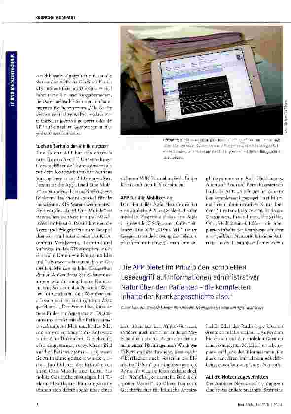 Vorschauseite 2: Vitalwerte per iPad