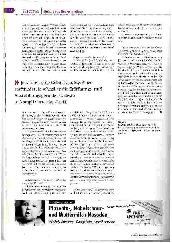 Vorschauseite 5: Interview mit Frank Louwen zur Beckenendlage | Teil 1 „Der Kopf bleibt nicht stecken