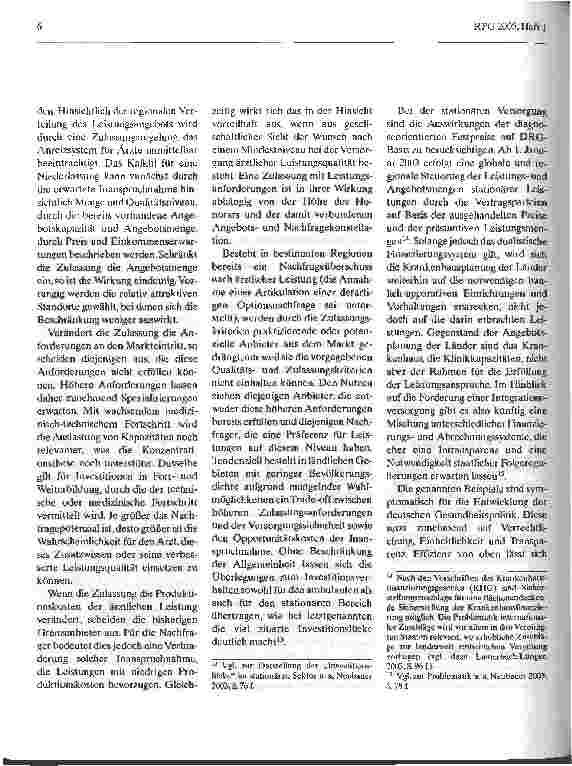 Vorschauseite 4: Zur Zukunft der flächendeckenden Versorgung in Deutschland: eine theoretische Betrachtung
