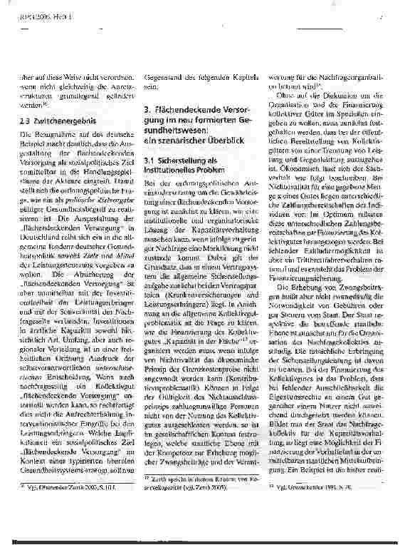 Vorschauseite 5: Zur Zukunft der flächendeckenden Versorgung in Deutschland: eine theoretische Betrachtung