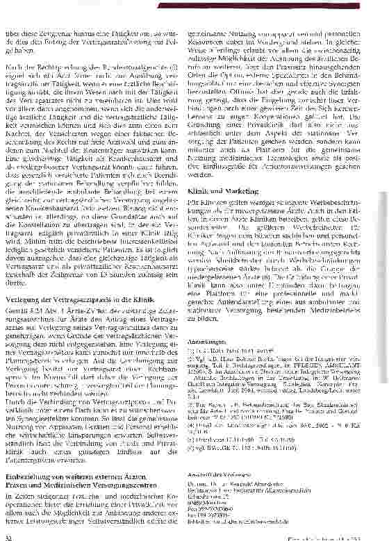 Vorschauseite 4: Rechtsfragen bei der Gründung einer Privatklinik