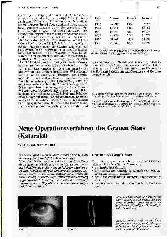 Vorschauseite 1: Neue Operationsverfahren des Grauen Stars (Katarakt)