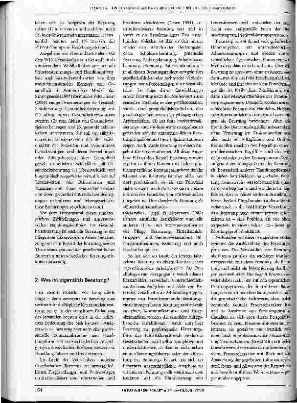 Vorschauseite 2: Beratung - ein eigenständiges Handlungsfeld mit neuen Herausforderungen