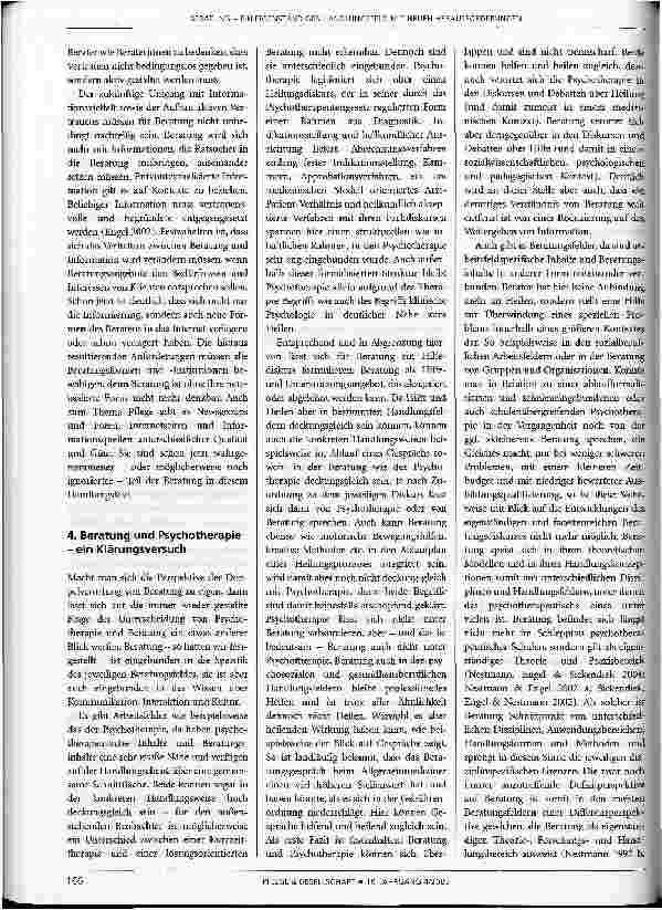 Vorschauseite 4: Beratung - ein eigenständiges Handlungsfeld mit neuen Herausforderungen
