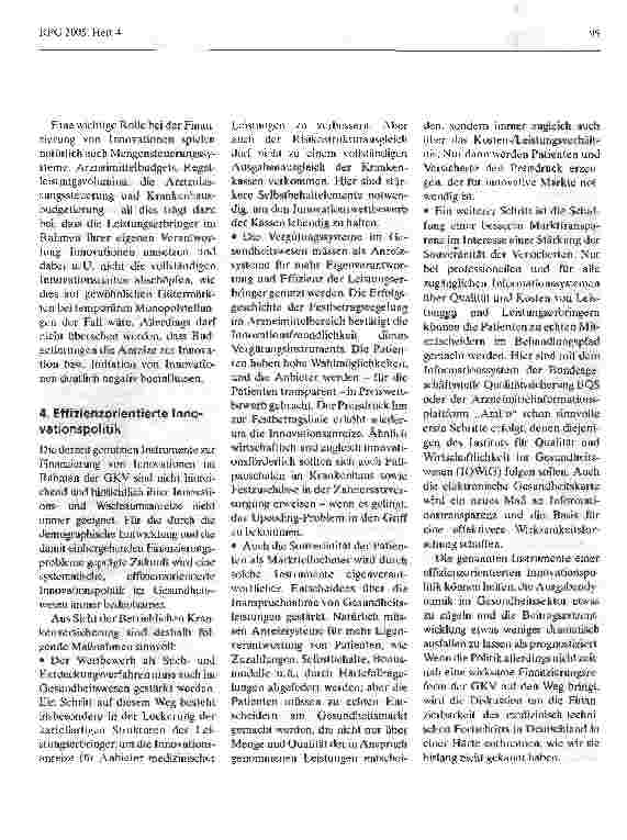 Vorschauseite 4: Innovationen aus Sicht der Krankenkassen oderFinanzierbarkeit des Wachstums