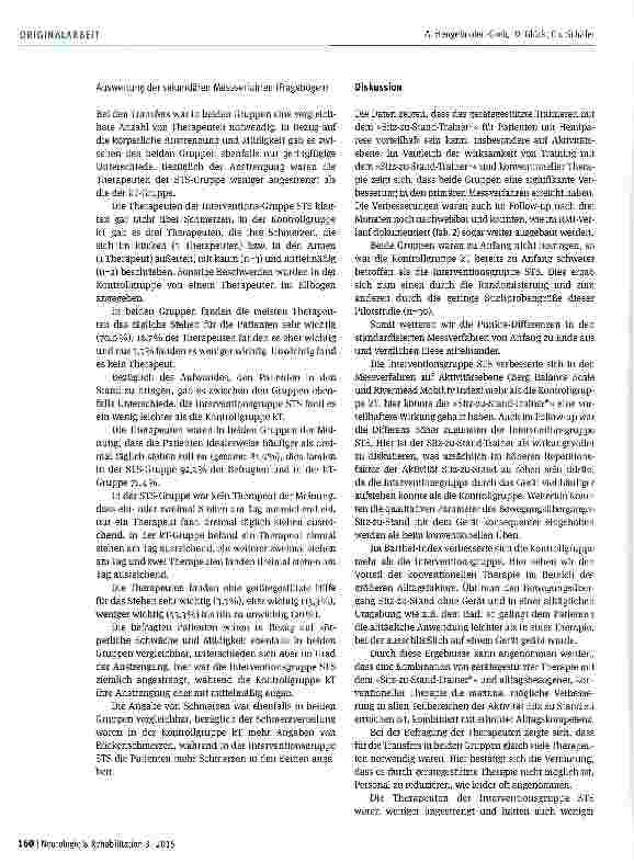 Vorschauseite 6: Einfluss des »Sitz-zu-Stand-Trainers®« auf die Transferund Balancefähigkeiten von Patienten mit Hemiparese