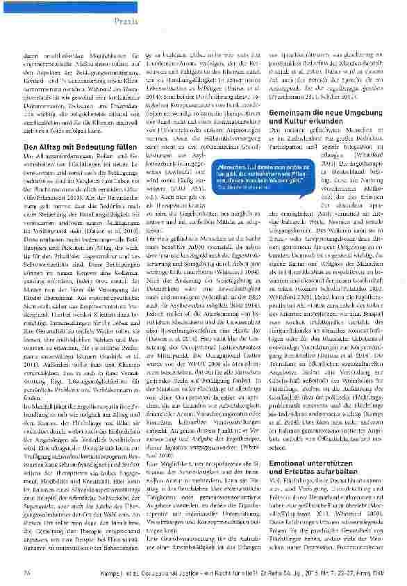 Vorschauseite 4: Occupational Justice - ein Recht für alle? !