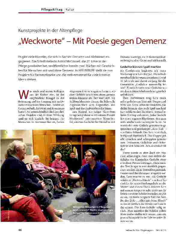 Vorschauseite 1: „Weckworte - Mit Poesie gegen Demenz