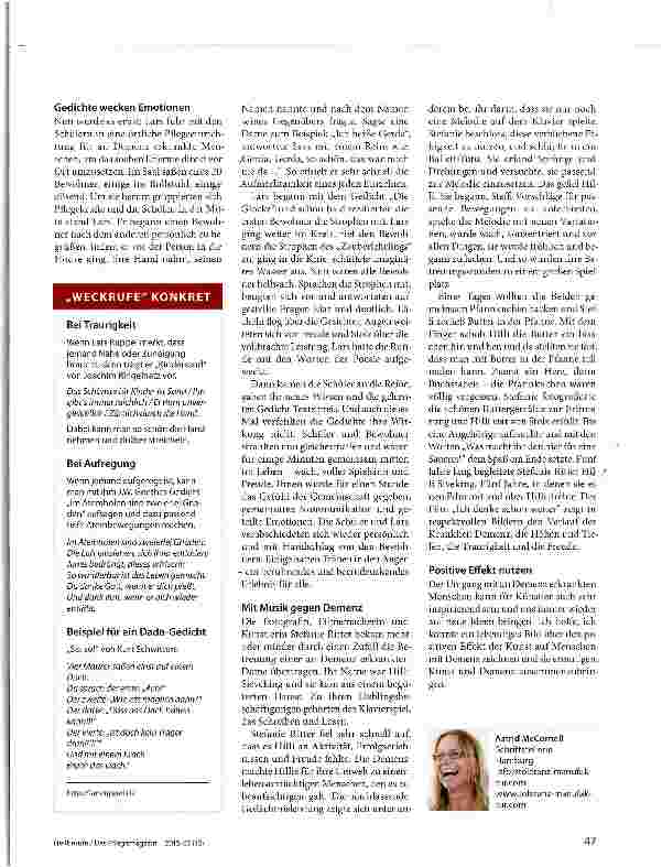 Vorschauseite 2: „Weckworte - Mit Poesie gegen Demenz