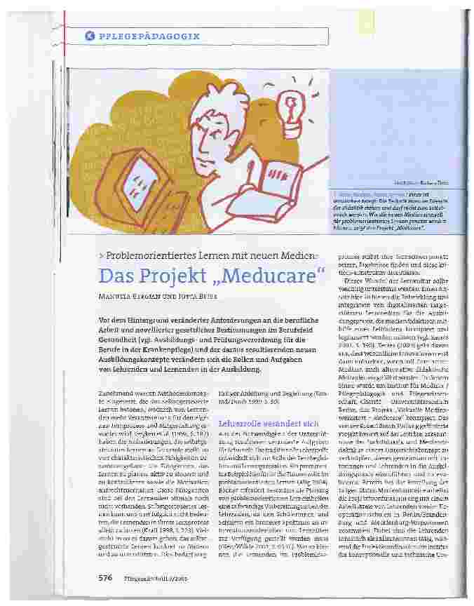 Vorschauseite 1: Problemorientiertes Lernen mit neuen Medien: Das Projekt Meducare