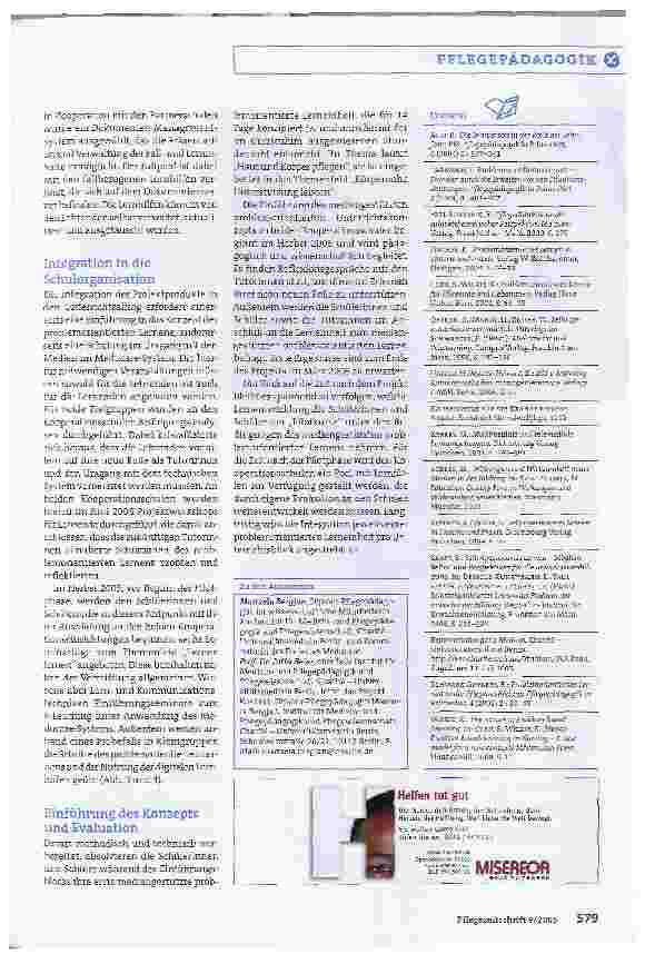 Vorschauseite 4: Problemorientiertes Lernen mit neuen Medien: Das Projekt Meducare