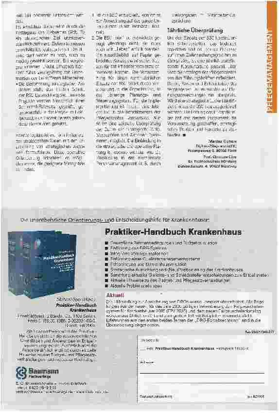 Vorschauseite 4: Balanced Scorecard für die Pflege