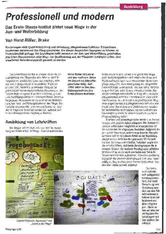 Vorschauseite 1: Professionell und modern Das Erwin-Stauss-Institut bietet neue Wege in der Ausund Weiterbildung