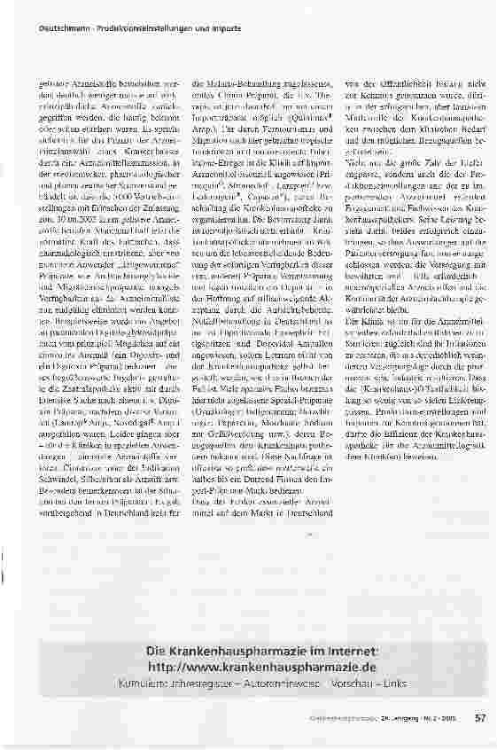 Vorschauseite 4: Lieferengpässe, Produktionseinstellungen und ImporteEine logistische und pharmazeutisch-pharmakologische Herausforderung -Teil II: Produktionseinstellungen und Importe