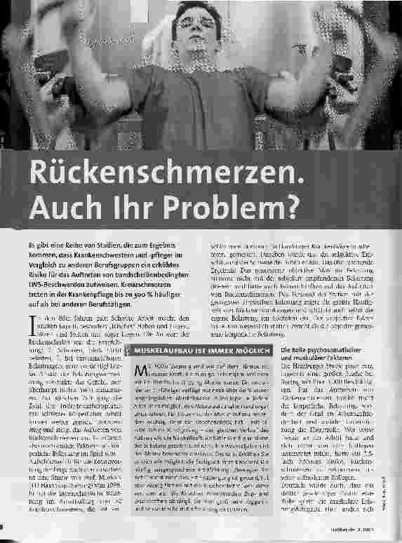 Vorschauseite 1: Rückenschmerzen. Auch Ihr Problem?