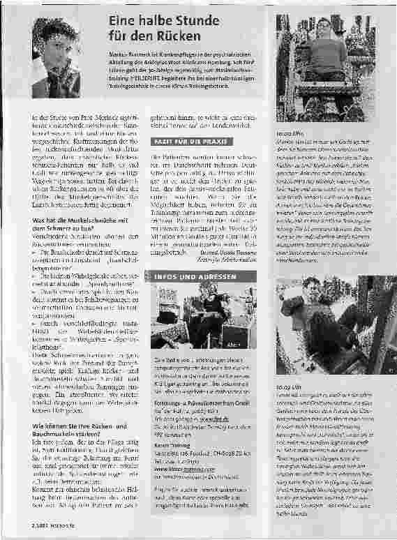 Vorschauseite 2: Rückenschmerzen. Auch Ihr Problem?