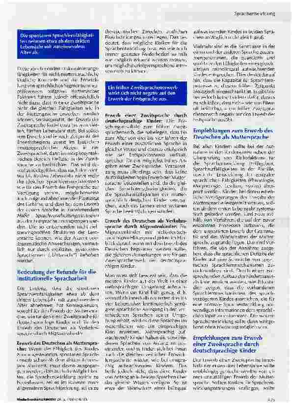 Vorschauseite 3: Sprachentwicklung und Sprachförderung in den ersten drei Lebensjahren
