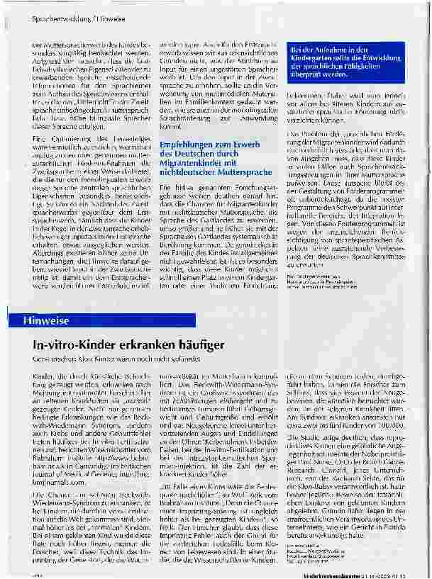 Vorschauseite 4: Sprachentwicklung und Sprachförderung in den ersten drei Lebensjahren
