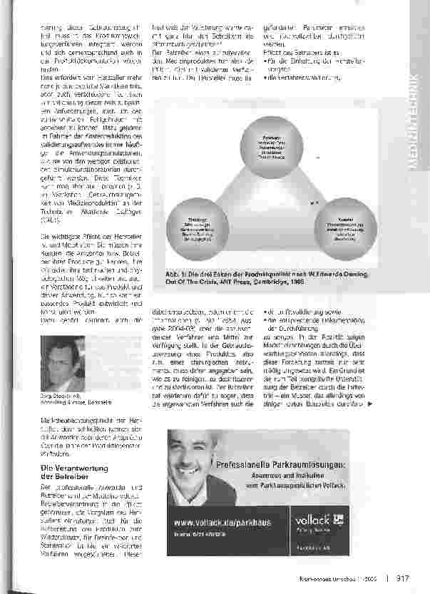 Vorschauseite 2: Sicherheit ist keine EinbahnstraßeVerantwortung für Medizinprodukte tragen Hersteller und Betreiber